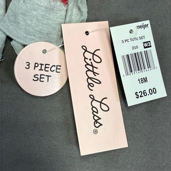 Little Lass Girl Skirt Tights Set / 18M / Santa Elf/ 3 Pieces /Christmas Holiday - Picture 14 of 16